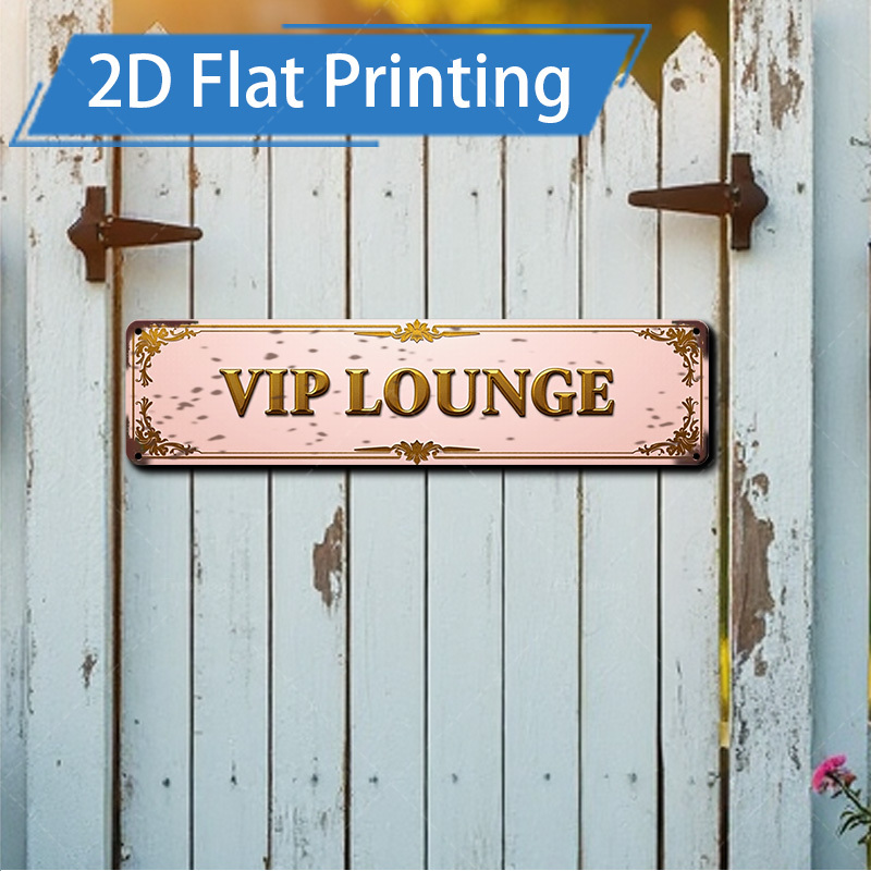 Home Bar Lounge - Plaque Métallique 2D Plate - Salon