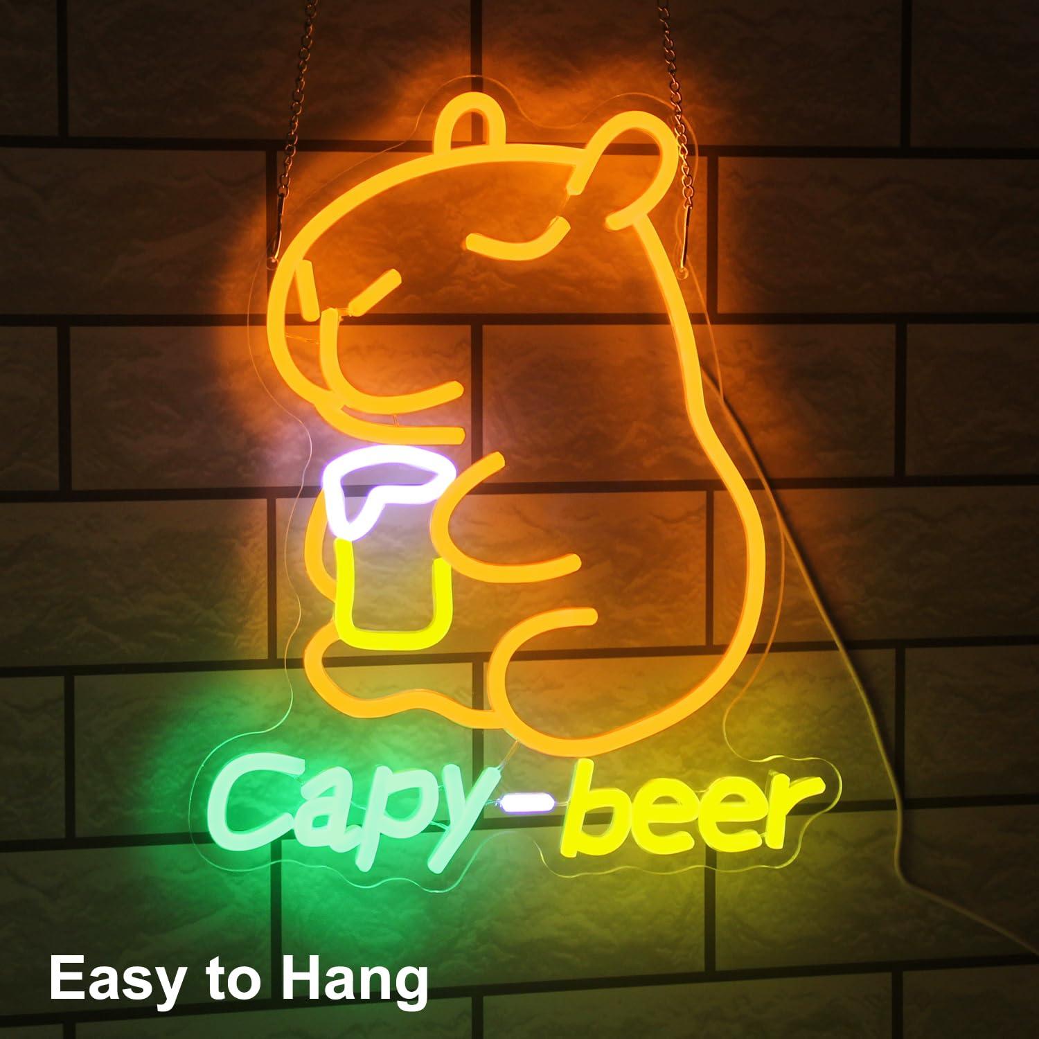 Enseigne néon de bière Capybar - Home Bar Lounge avis et prix
