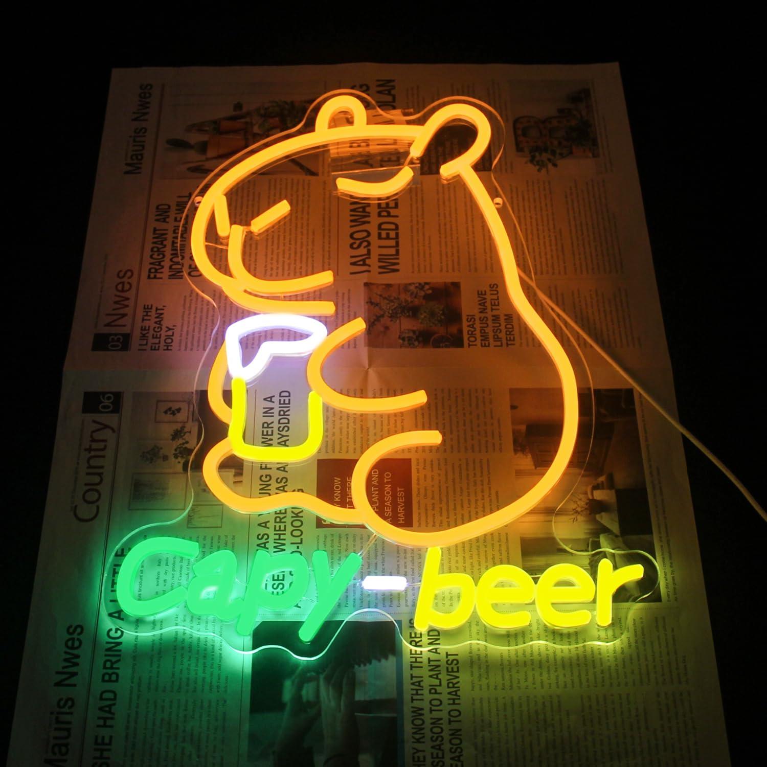Enseigne néon de bière Capybar - Home Bar Lounge avis et prix